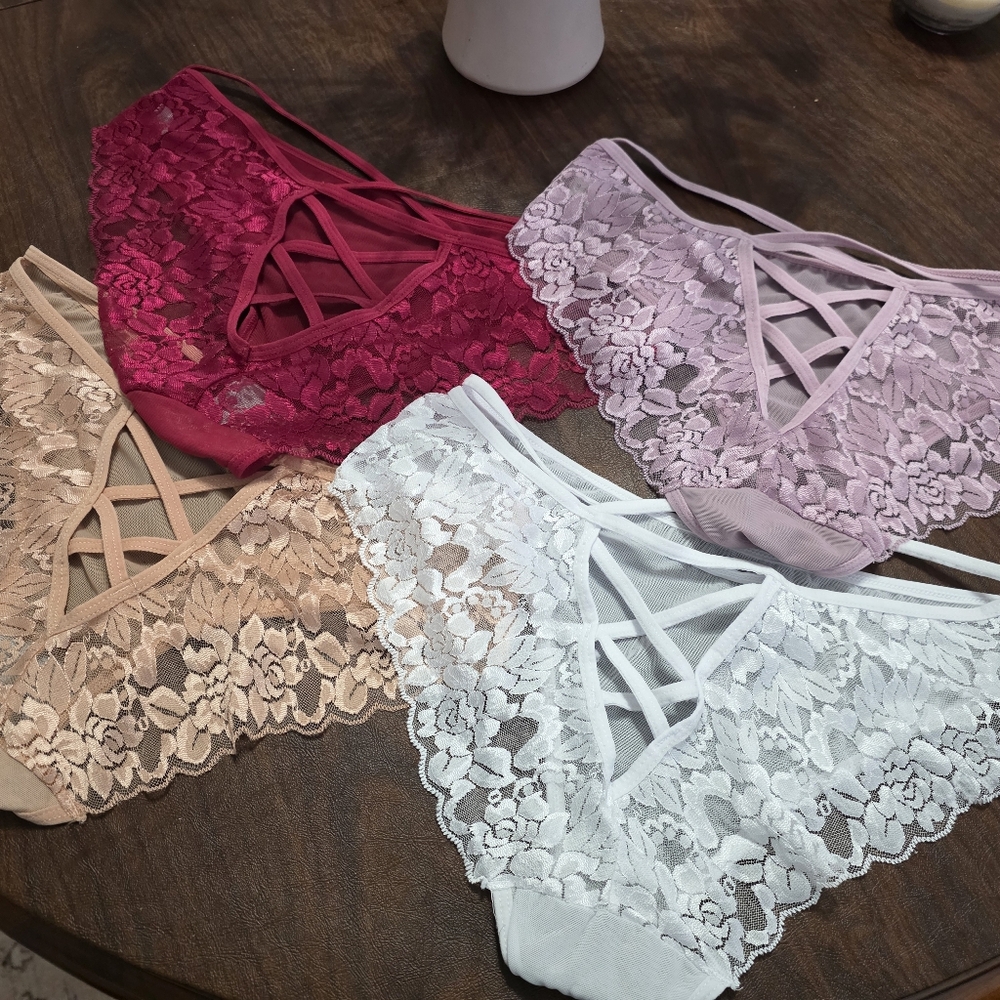 Lace Trim Women's Panties - Set of 4 Size 1x NWOT - Picture 3 of 4